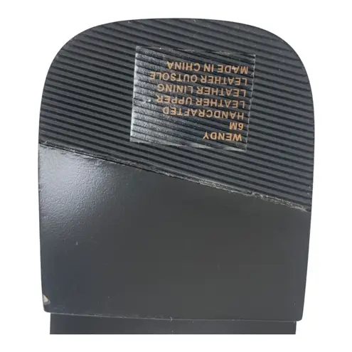 Cecelia Wendy Vamp Bow Open Toe Leather Slide Flat Sandal Black Size 6