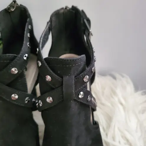 GBG Guess Black Open Toe Platform Stiletto Heels 9M Size 9