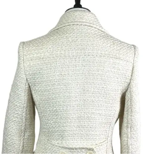 Marvin Richards Women’s Coat Tweed Cream Gold Metallic Size Medium