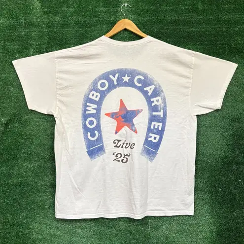 Beyoncé Cowboy Carter Live '25 beige T-shirt, size XL