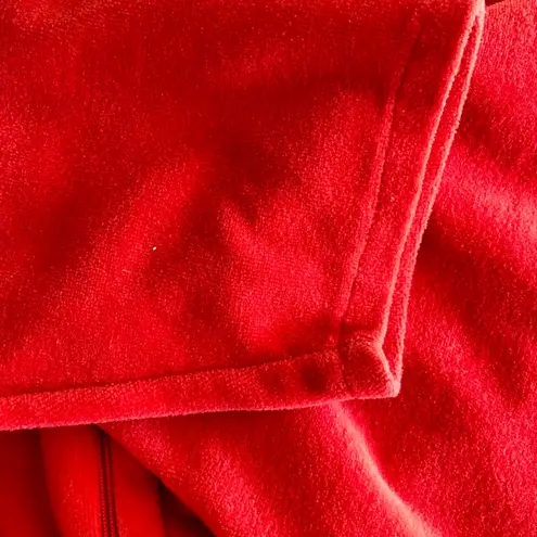 Saks 5th Avenue VTG Saks Fifth Avenue Orange Velour Long Sleeve Zip Front Collar Jumpsuit, sz. L