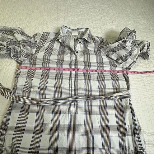 Baum und Pferdgarten LONG LANTERN SLEEVE AUBREE SHIRTDRESS WITH BELT SIZE M Blue