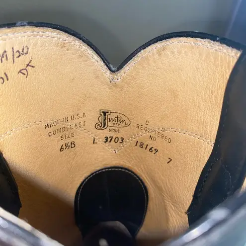 Justin Boots Justin Women’s Original Black Roper Round Toe Boots - size 6.5 - Image 7