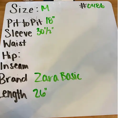 Zara Basic Womens Trench Coat Jacket Belted Gold Buttons Size Medium Blue