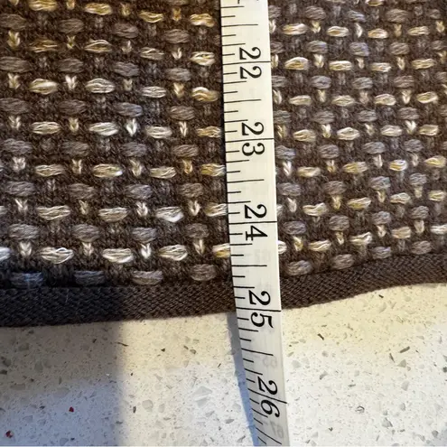 Coldwater Creek Wool Blend Button Front Textured Cardigan Chocolate Brown Size L