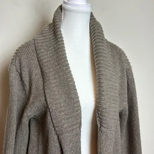Alexander Wang wool & Alpaca Blend Open Cardigan 2 pockets Light Brown Sz Large Tan - Image 3
