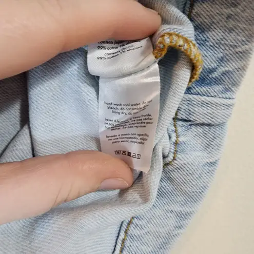 We Wore What NEW Cut Out Light Wash Denim Women S Indigo Comfort Mini Preppy Skirt