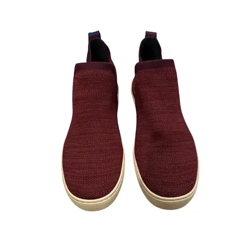 Rothy's Lattice Stitch Chelsea Berry Knit High Sneaker Discontinued, Sz 8
