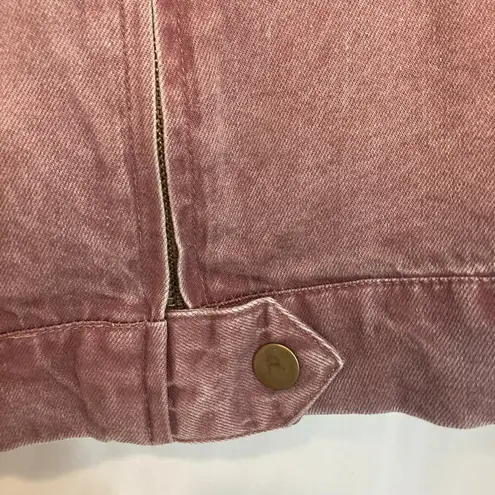 Jane and Delancey Lyocell Dusty Rose Double Chest Pockets Full Zip Bomber Jacket