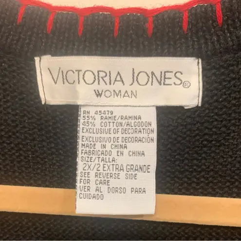 Victoria Jones Vintage VictorVintage Christmas Theme 2X Knit Vest. 2748