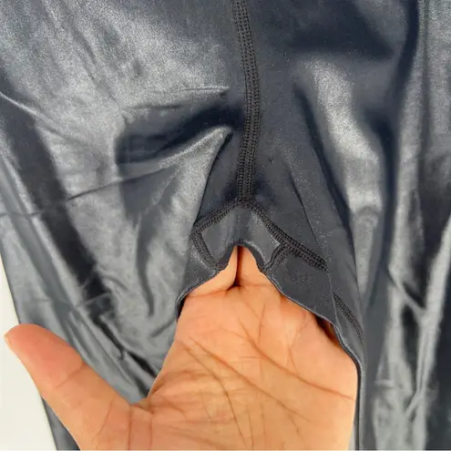 Carbon38 Legging in Takara Shine High Rise Wide Waistband Skinny Glossy Size XS Black