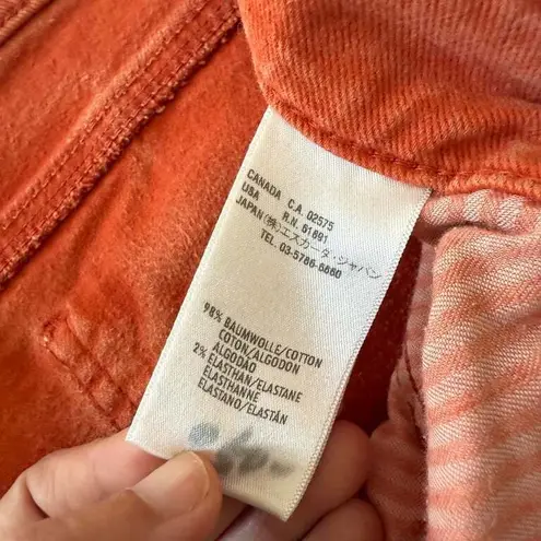 Escada Sport Women's Orange Denim Jeans Made Italy Size 44 Designer Minimalist