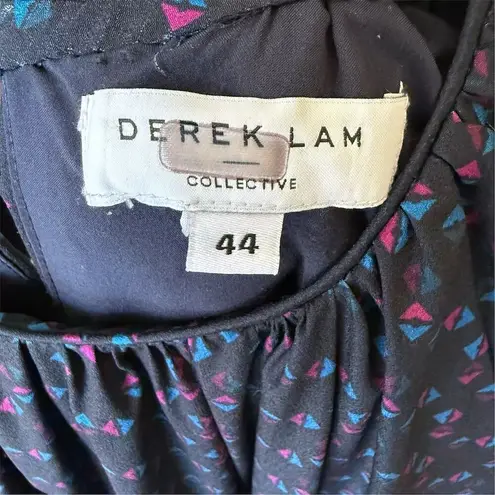 Derek Lam Women's Geo Print Peasant Midi Dress Size 44 Multicolor Fall