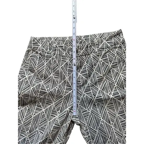 Soft Surroundings Women's Black Ivory Geometric Woven Ankle Pants Sz 10