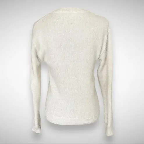Holiday Time White Polar Bear Long Sleeve Relaxed Fit Sweater Small | EUC