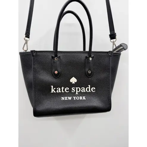 Kate Spade Black Ella Leather Tote Crossbody Bag Purse Handheld