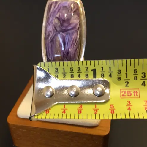 Amethyst Vintage Cabochon Sterling Silver Cocktail Ring Sz 7•1/4