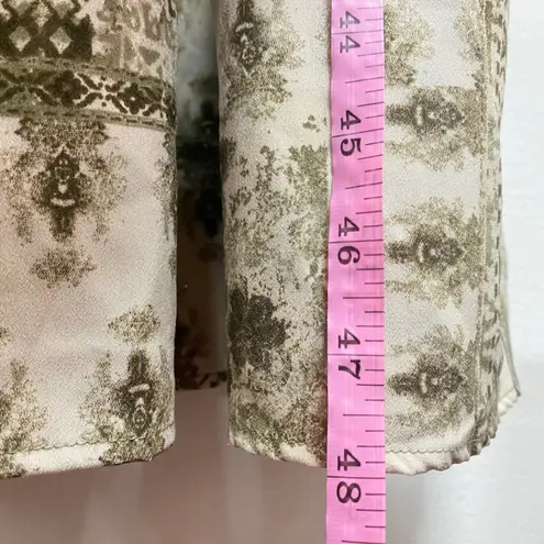 CAL STYLE Womens XXL Midi Dress Beige Brown Floral Patchwork Boho Hippie Artsy Tan