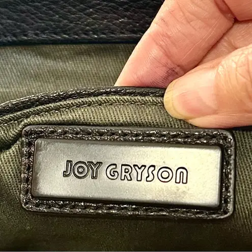 JOY GRYSON Nyla Black Supple Pebbled Leather Purse/Satchel/Crossbody Bag