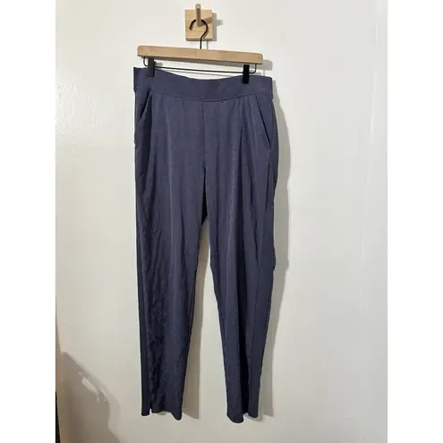 Athleta  Brooklyn Textured Ankle Pant-Leopard Medieval Violet Sz 12 Tall Animal P