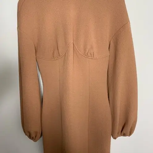 Elliatt Lecia Mini Longsleeve Dress Taupe Brown Womens New Size Small