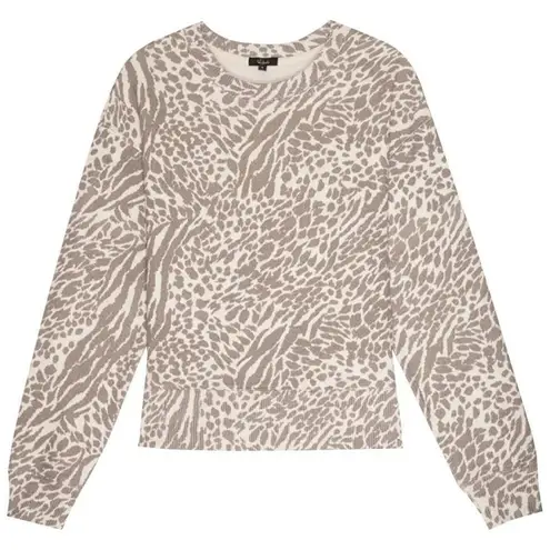 Rails Ramona Mixed Animal Print Crewneck Sweatshirt in Tan/Ivory Size M
