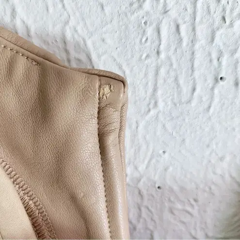 Mistress Rocks Vegan Leather Biscuit Deep Plunge Mini Dress Sz XS