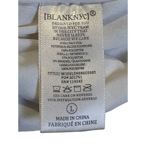 BLANKNYC Two Tone Suede Sherpa Jacket Full Zip Button Brown Women Size Large NWT