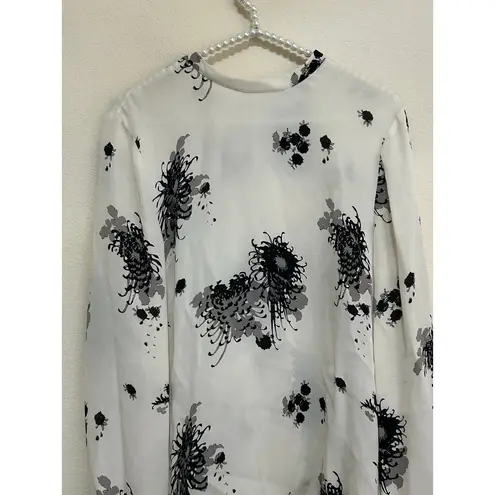 ALC Frank A.L.C Silk Top Size Large Classy Quiet Luxury Split Back Long Sleeve Top