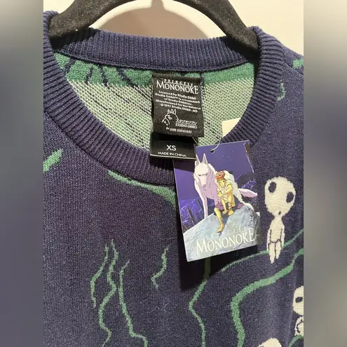 Her Universe Studio Ghibli Princess Mononoke Kodama Forest Glow-in-the-Dark Sweater (Size XS)
