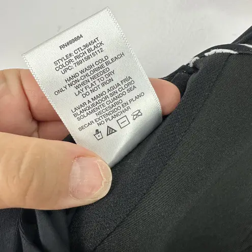 Collections by Catalina Tankini Swimsuit Halter Top Womens Medium Ikat Boho Black