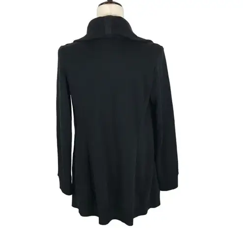 All Saints Dahlia black asymmetrical convertible sweatshirt jacket XS
