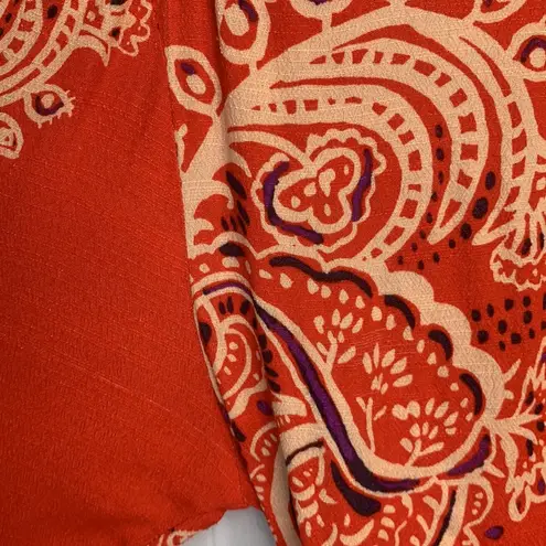 Free People  All the Right Ruffles Shorts Boho Romper W-654 Sz M