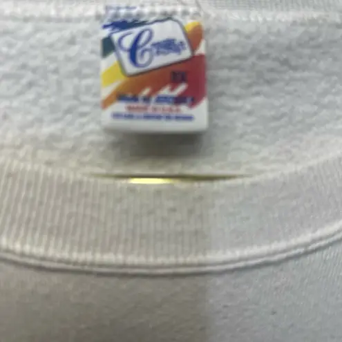 Vintage 1980’s Puffy Paint Ugly Christmas Sweater Sweatshirt 2X (flawed) White