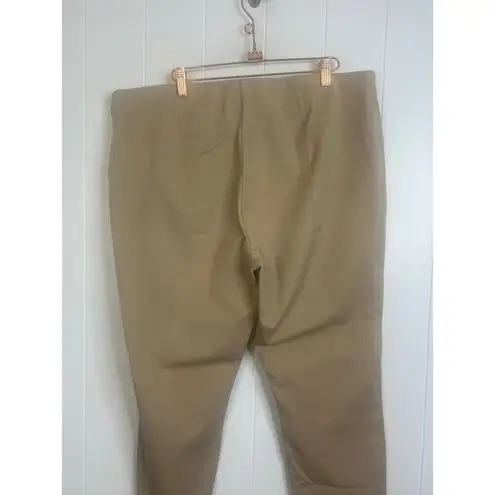 Ralph Lauren Lauren  Tan Side Zip Cropped Pants Size 18