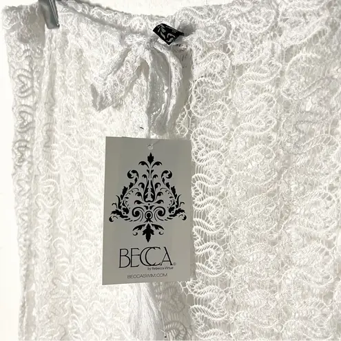 Becca Split Leg Crochet swimsuit Cover-up Pants size L NWT