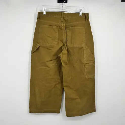 Universal Threads Womens Cropped Highest Rise Wide Leg Utility Pants 8 Regular Green Gore Grunge - Image 2