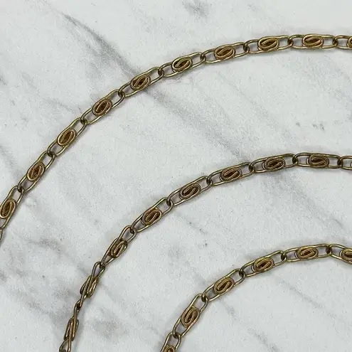 Skinny Gold Tone Swirl Chain Link Purse Handbag Replacement Strap ✨