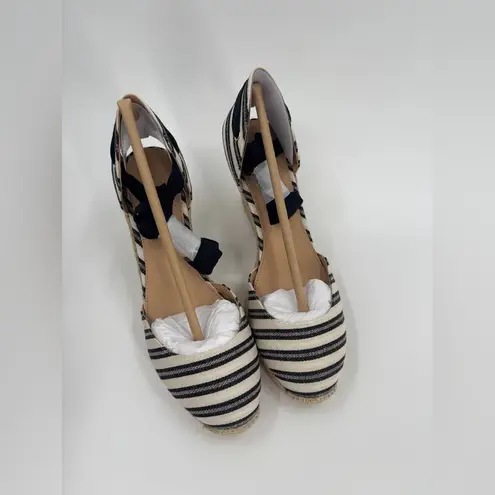 J.Crew  Espadrille wedges (83mm) with ankle wrap in stripe