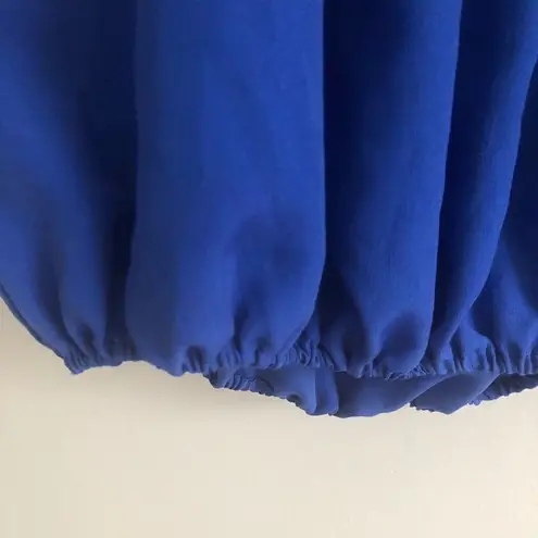 Cynthia Steffe Gathered Top Blue Polyester Size XS