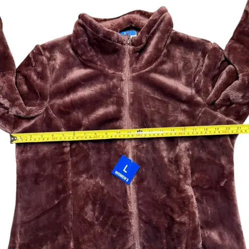 32 Degrees Heat Soft Faux Fur Purple Zip Front Jacket Large