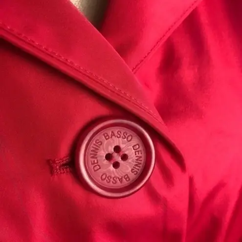 Dennis Basso Dennis By Red Trench Coat Size S