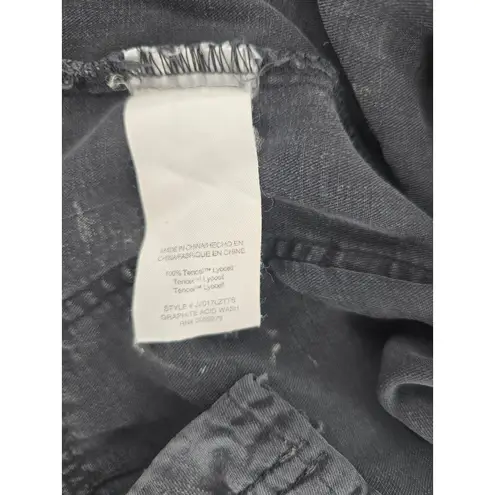 Thread & Supply Charcoal Gray Washed Utility Jacket Drawstring Waist Large