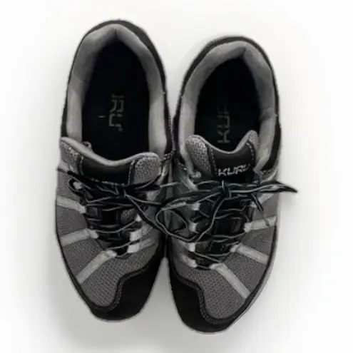 KURU Womens Sneakers Sz 11.5 Gray Black Teal Mesh Comfort Walking Athletic Shoe