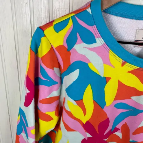 Lands' End Serious Sweats Crewneck Long Sleeve Sweatshirt Women's Size Small Blue