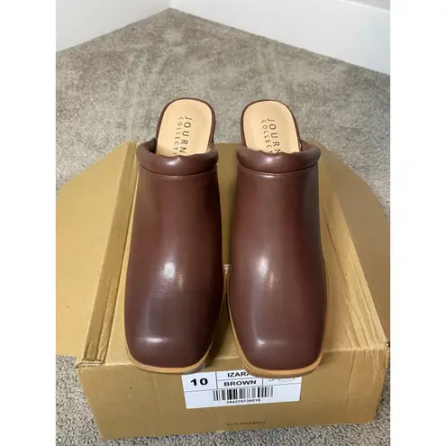 New Journey Collection Izara Brown Slide on Platform Mules Size 10