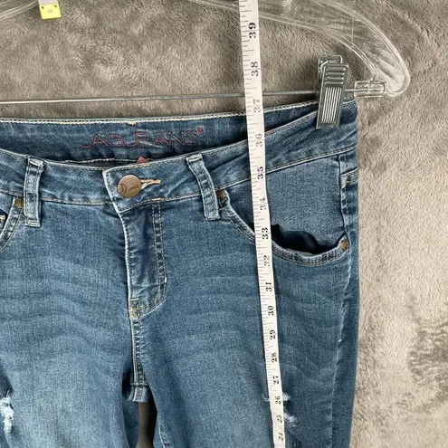 Jag jeans Girlfriend Jeans Women’s 2 Medium Wash Distressed Mid Rise Western Y2K