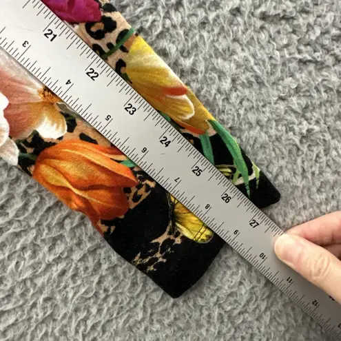 Johnny Was Sandra Scarf Favorite Long Sleeve Top Leopard Floral Women Small