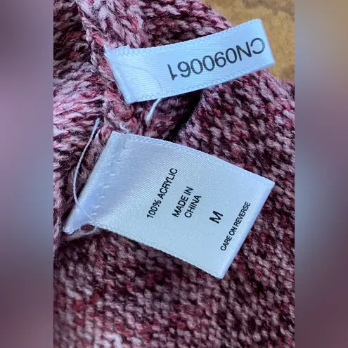 Soho Apparel Lace Up Front Pink Colors Sweater Long Sleeve Sz M