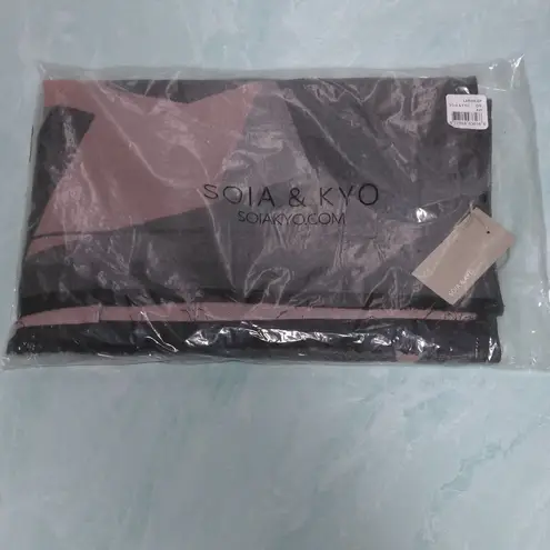 SOIA & KYO Larisa Scarf Wrap Shawl in Rose and Charcoal Gray - NWT